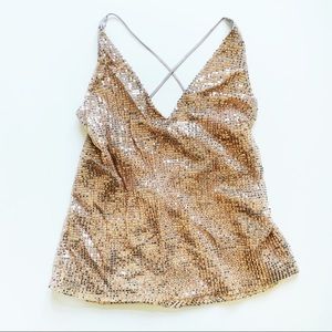 Rose Gold Sequin Tank